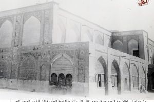 مشربة ام السلطان عبد المجيد ومرقد محمد تقي الشيرازي في الزاوية الجنوبية الشرقية من الصحن الحسيني -