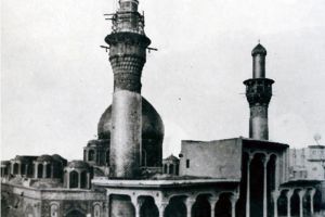 الامام الحسين عليه السلام في اربعينيات القرن الماضي - اعلام مركز تراث كربلاء